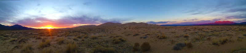 Kelso Dunes, a part of the Castle Mountains national monument and a great place to catch a sunset.